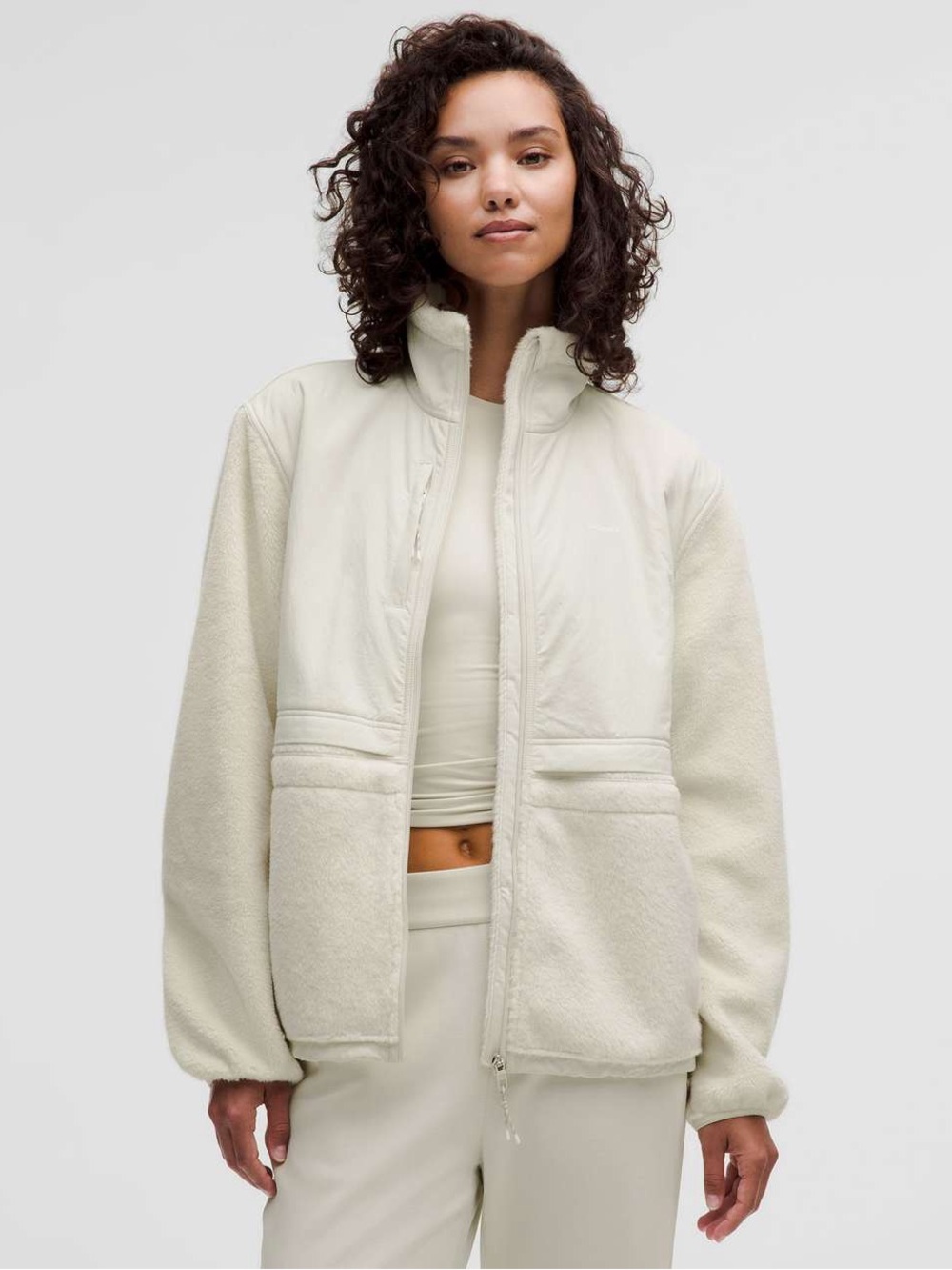 Lululemon Cinch-Waist Fleece Jacket - Bone Size 8